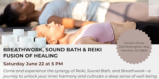 Imagem principal do evento Breathwork, Sound Bath, & Reiki Fusion of Healing