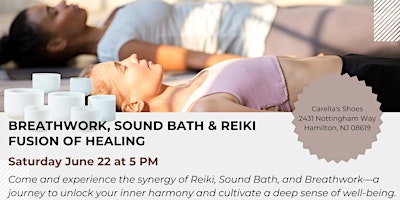 Imagem principal do evento Breathwork, Sound Bath, & Reiki Fusion of Healing