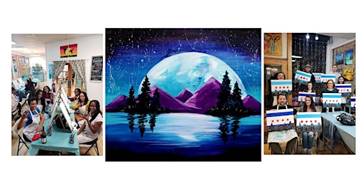 Imagem principal de BYOB Sip & Paint Class -  “Full Moon”