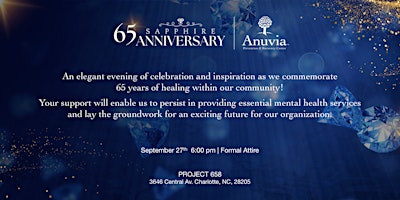 Primaire afbeelding van Anuvia Prevention and Recovery Center's 65th Anniversary Celebration