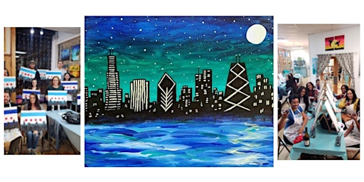 Image principale de BYOB Sip & Paint Event - "Chicago Skyline"