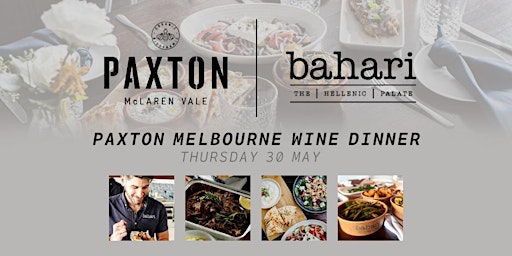 Imagem principal do evento Wine Dinner Melbourne Paxton Wines