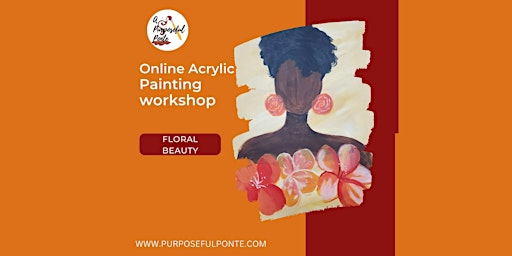 Image principale de Floral Beauty - Online Acrylic painting workshop