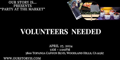 Volunteers Needed! JOIN US IN FEEDING THE COMMUNITY WITH A FREE MARKET