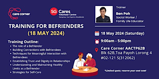 Imagem principal do evento Training for Befrienders (18 May 2024)