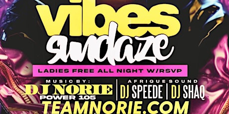 Primaire afbeelding van VIBES SUNDAZE - THE HOTTEST SUNDAY NIGHT PARTY