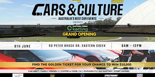 Hauptbild für Cars & Culture x Eastern Creek Karting Grand Opening (9th June)