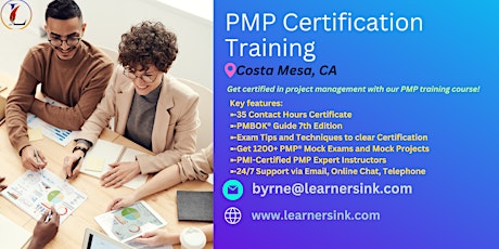 PMP Certification 4 Days Classroom Training in Costa Mesa, CA
