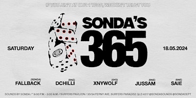 Primaire afbeelding van SONDA PRESENTS: SONDAS 365