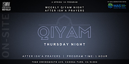 Hauptbild für ISWV: Weekly Qiyam