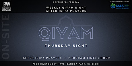 ISWV: Weekly Qiyam