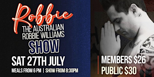 Imagem principal do evento Robbie - The Australian Robbie Williams Show