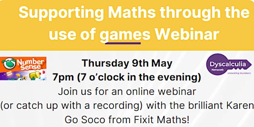 Webinar - Supporting  Maths through the use of games primary image