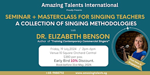 Imagem principal do evento Seminar and Masterclass for Singing Teachers