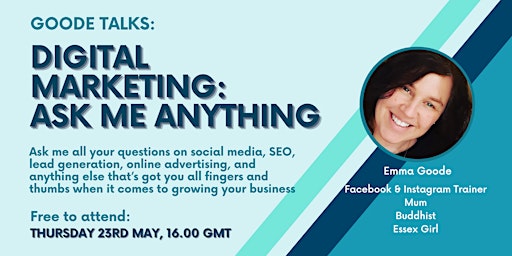 Hauptbild für Ask Me Anything With Digital Marketing Expert Emma Goode