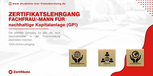 Hauptbild für Zertifikatslehrgang Fachmann/-frau für nachhaltige Kapitalanlage (GP!)