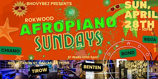 Imagen principal de Afropiano Sundays at Rokwood | Amapiano, Afrobeats, Afrohouse, 3-Step