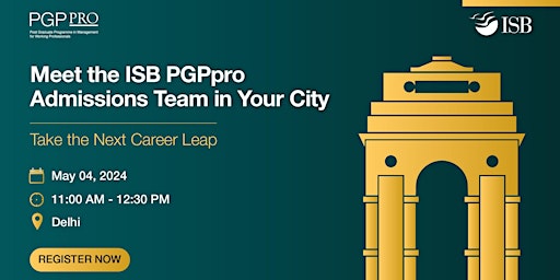 Hauptbild für ISB PGPpro Coffee Meet in Delhi - May 04, 2024