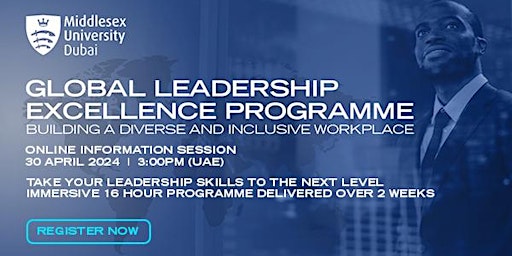 Primaire afbeelding van Global Leadership Excellence Programme - Online Information Session