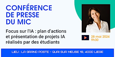 Primaire afbeelding van Conférence de presse du MIC - Focus sur l'IA