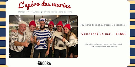 Imagem principal do evento L'apéro des marins - Venez dîner dans une ambiance marine hors du commun !