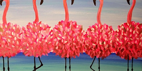 Flamingo Beach - Paint and Sip by Classpop!™