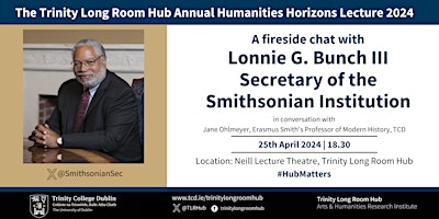 Imagem principal do evento The Trinity Long Room Hub Annual Humanities Horizons Lecture 2024