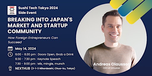 Primaire afbeelding van Cracking Japan: Success Secrets for Foreign Startups with Virtusize CEO