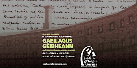 Seoladh Leabair le hEoghan ‘Gino’ Mac Cormaic: ‘Gaeil agus Géibheann’
