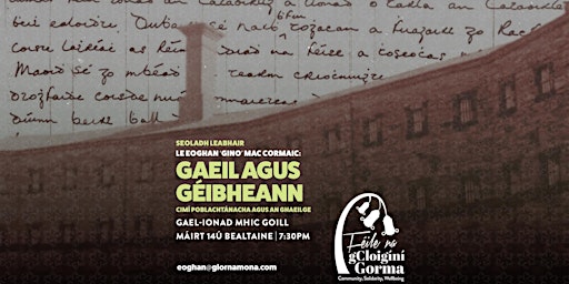 Imagem principal do evento Seoladh Leabair le hEoghan ‘Gino’ Mac Cormaic: ‘Gaeil agus Géibheann’