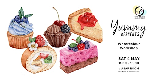 Imagem principal de Yummy Desserts Watercolour Workshop