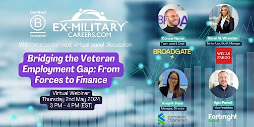 Imagem principal do evento Bridging the Veteran Employment Gap: From Forces to Finance