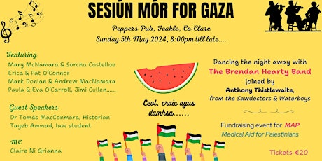 EAST  CLARE  SEISIÚN  MÓR  FOR  GAZA