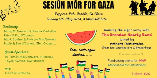 Imagem principal do evento EAST  CLARE  SEISIÚN  MÓR  FOR  GAZA