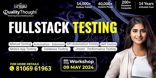 Imagem principal do evento Full stack Testing Tools Training With Certification