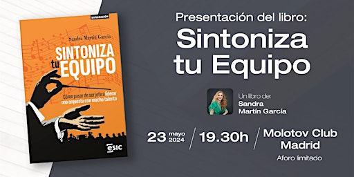 Imagem principal do evento PRESENTACIÓN LIBRO: "Sintoniza tu equipo" - Dra. Sandra Martín