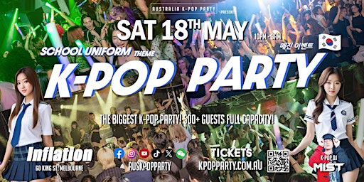 [75% Sold] Biggest Melbourne K-Pop Party [School Uniform] May 18th (Sat) primary image