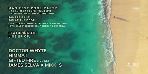 Imagen principal de Manifest Pool Party -  Whyte + Himmat + Gifted Fire + James S + Mikki S