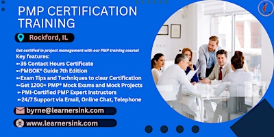 PMP Certification 4 Days Classroom Training in Rockford, IL primary image
