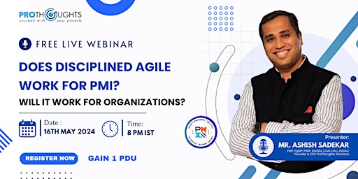 Imagem principal do evento Does Disciplined Agile Work for PMI? Will it work for Organizations?