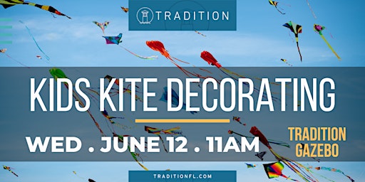 Immagine principale di Kids' Kite Decorating at the Tradition Gazebo 