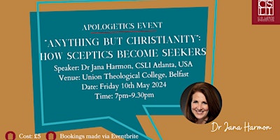 Image principale de Apologetics Event: "Anything but Christianity"  How sceptics become seekers