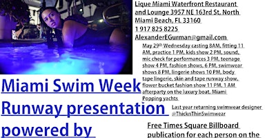 Image principale de Miami Swim Week Fashion presentation by Gurman at Lique