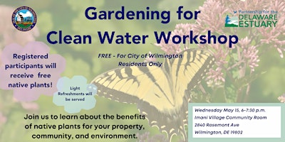 Primaire afbeelding van Gardening for Clean Water Workshop