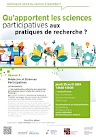 Hauptbild für Séance 3 : Médecine et sciences participatives