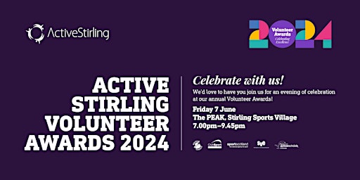 Imagem principal do evento Active Stirling  2024 Volunteer Awards Ceremony