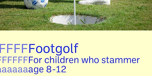 Imagen principal de Footgolf for children who stammer (8-12)