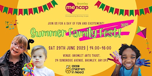 Primaire afbeelding van Bromley Mencap Summer Family Fest 2024
