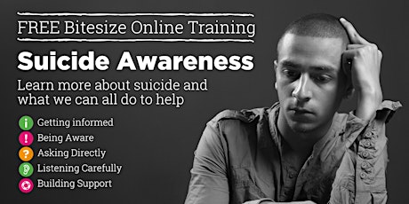 Imagem principal do evento Suicide Awareness, Bitesize Training 1/07/2024