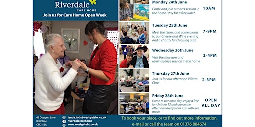 Primaire afbeelding van Riverdale Care Home - Cheese and Wine evening and charity quiz as part of Care Home Open Week